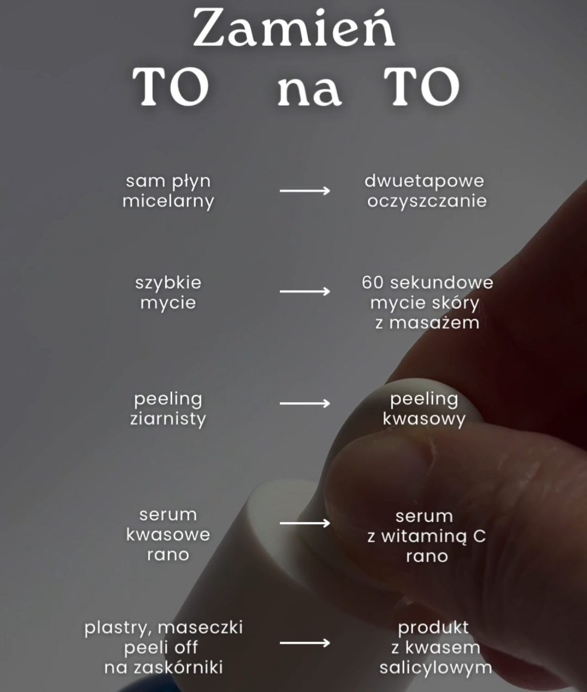 Zamień TO na TO - od czego zacząć świadomą pielęgnację 1